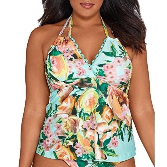 BECCA Other - BECCA by Rebecca V Womens Tankini Top Size 0X
